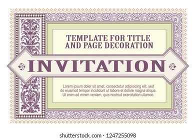 Vector template flyer, invitations or greeting cards