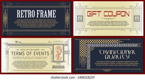 Vector template flyer, invitations or greeting cards. 