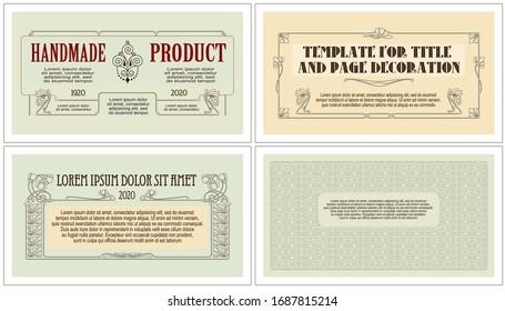 Vector template flyer, invitations or greeting cards