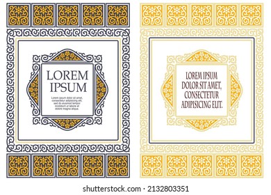 Vector template flyer, invitations or greeting cards. Stock illustration. 
