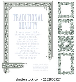 Vector template flyer, invitations or greeting cards. Stock illustration. 