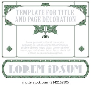 Vector template flyer, invitations or greeting cards. Stock illustration. 