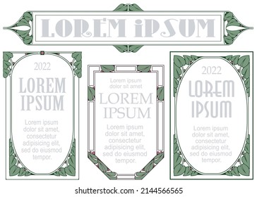 Vector template flyer, invitations or greeting cards. Stock illustration. 