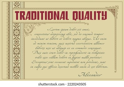 Vector template flyer, invitations or greeting cards. 