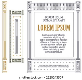 Vector template flyer, invitations, greeting card, design elements or page decor. 