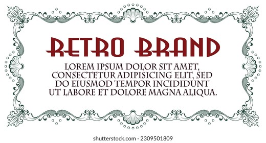 Volante de plantilla de vectores, invitaciones, tarjeta de saludo, elementos de diseño o decoración de páginas. 