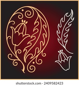Vector template flyer, invitations, greeting card, design elements or page decor. 