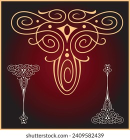 Vector template flyer, invitations, greeting card, design elements or page decor. 