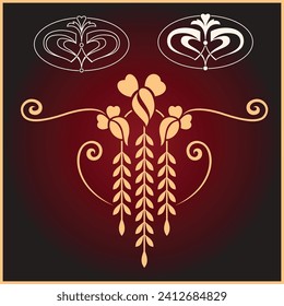 Vector template flyer, invitations, greeting card, design elements or page decor. 