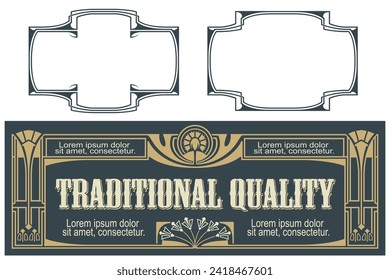 Vector template flyer, invitations, greeting card, design elements or page decor. 