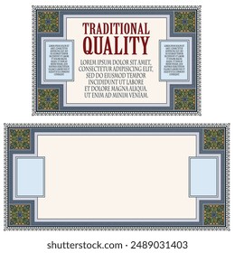 Vector template flyer, invitations, greeting card, design elements or page decor. 