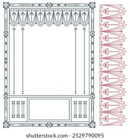 Vector template flyer, invitations, greeting card, design elements or page decor. 