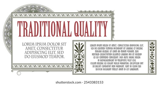 Vector template flyer, invitations, greeting card, design elements or page decor. 