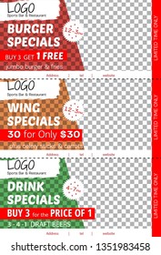vector template for flyers, promotion flyer, discount coupon