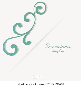 Vector template for folder, brochure, business card and birthday invitation.  