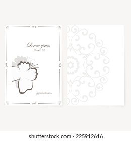 Vector template for folder, brochure, business card and birthday invitation.  