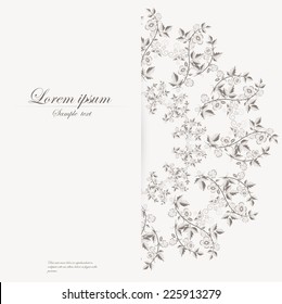 Vector template for folder, brochure, business card and birthday invitation.  