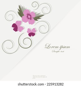 Vector template for folder, brochure, business card and birthday invitation.  