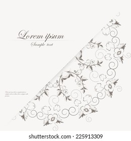 Vector template for folder, brochure, business card and birthday invitation.  