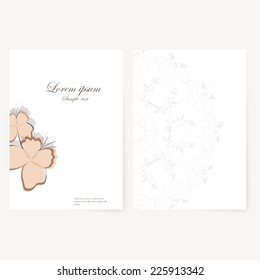 Vector template for folder, brochure, business card and birthday invitation.  