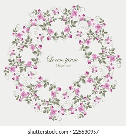 Vector template for folder, brochure, business card and birthday invitation.  