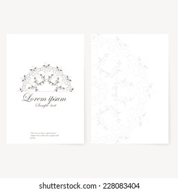 Vector template for folder, brochure, business card and birthday invitation.  