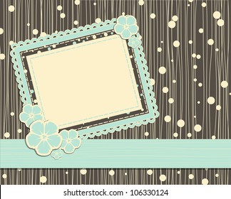 vector template foto card for scrapbook