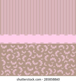 Vector template frame design for greeting card.