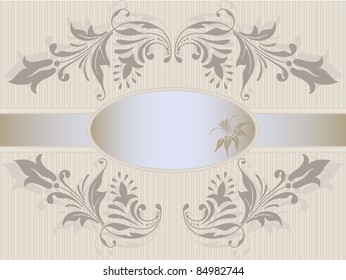Vector template frame design for greeting card.