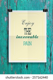 Vector template of frame with poster, placed in interior. Mockup for your posters. EPS