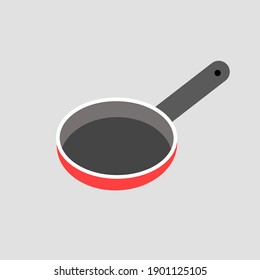 vector template of  frying pan that can be used for kitchen concepts
