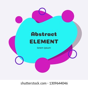 Vector template futuristic banner. Dynamic fluid shape modern gradient style for logotype, presentation, flyer, poster, web, print, social post. Liquid abstract geometric background 10 eps