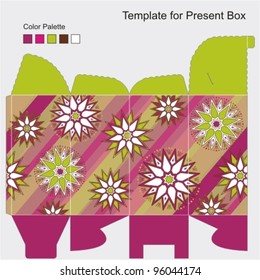 Vector template for gift box