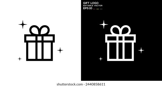 Vector template of gift logo, affection, birthday, romantic, special, valentine, EPS 10	