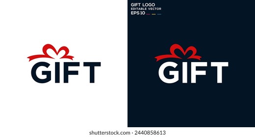 Vector template of gift logo, affection, birthday, romantic, special, valentine, EPS 10	