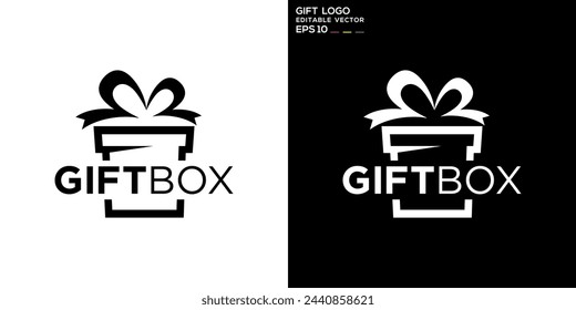 Vector template of gift logo, affection, birthday, romantic, special, valentine, EPS 10	