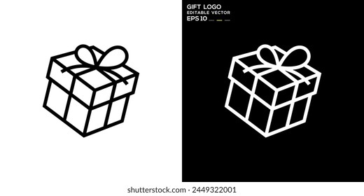 Vector template of gift logo, affection, birthday, romantic, special, valentine, EPS 10