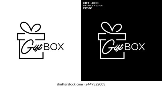 Vector template of gift logo, affection, birthday, romantic, special, valentine, EPS 10