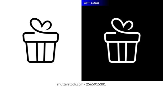 Vector template of gift logo, affection, birthday, romantic, special, valentine, EPS 10