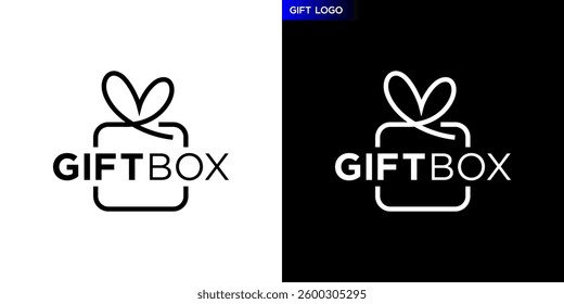 Vector template of gift logo, affection, birthday, romantic, special, valentine, EPS 10	
