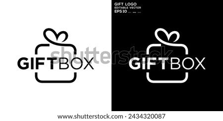 Vector template of gift logo, affection, birthday, romantic, special, valentine, EPS 10