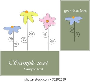 vector template for greeting card