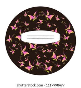 Vector template for greeting card or invitation with ornate doodle hand drawn butterflies.  Beautiful black and white vector frame