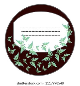 Vector template for greeting card or invitation with ornate doodle hand drawn butterflies.  Beautiful black and white vector frame