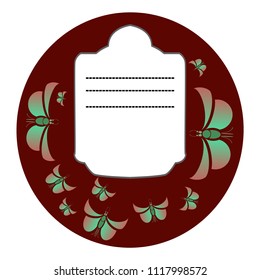 Vector template for greeting card or invitation with ornate doodle hand drawn butterflies.  Beautiful black and white vector frame