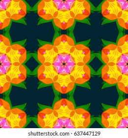 Vector template greeting card, invitation and advertising banner, brochure on a background. Vintage Invitation or wedding card with mandala pattern and elegant floral elements.