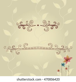 Vector template of greeting card with lace frame, wish inscription on floral background. Vintage art design to make a poster, greeting card, postcard, print. EPS10