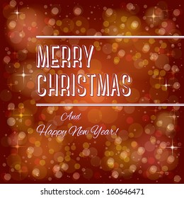 vector template for greetings Happy New Year and Merry Christmas