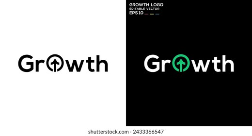 Vector template of growth logo, arrow, up, success, EPS 10