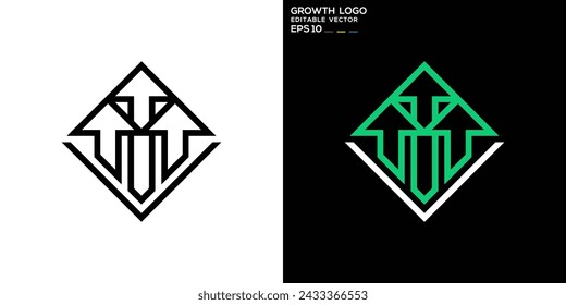 Vector template of growth logo, arrow, up, success, EPS 10